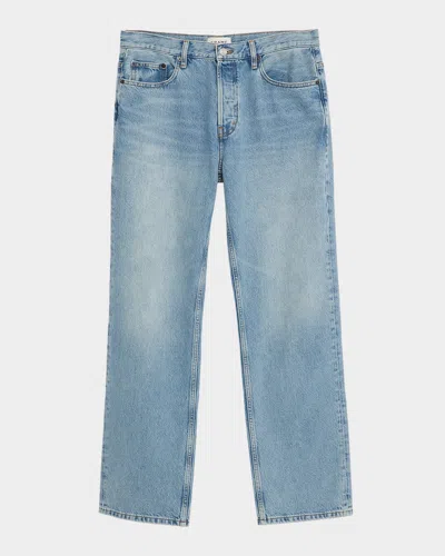 Frame Men's Relaxed Cotton Denim Jeans In Blue
