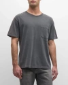 Frame Men's Relaxed Vintage Washed Tee In Vintage Off Black