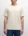 Frame Men's Relaxed Vintage Washed Tee In White Sand