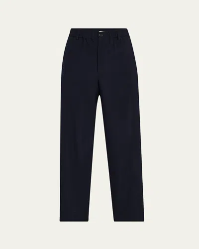 Frame Men's Relaxed Wool Trousers In Blue