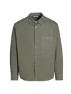 Frame Men's Solid Cotton Shirt In Green