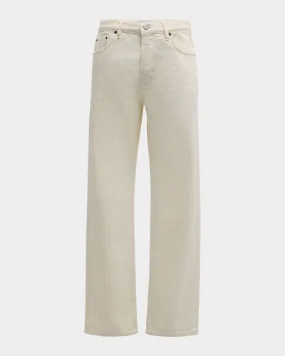 Frame The Straight Leg Jeans In Off White