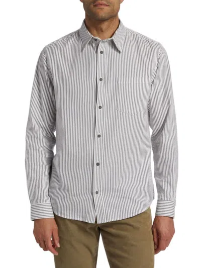 Frame Men's Striped Classic Shirt In Grey