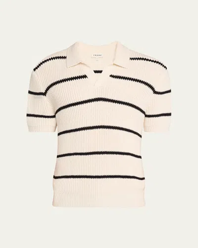 Frame Men's Striped Polo Sweater