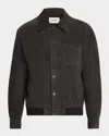 Frame Suede Bomber Jacket In Black