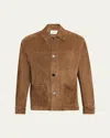Frame Suede Chore Coat In Brown