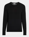 Frame Men's Superfine Wool And Cashmere Crewneck Sweater In Black