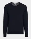 Frame Men's Superfine Wool And Cashmere Crewneck Sweater In Blue