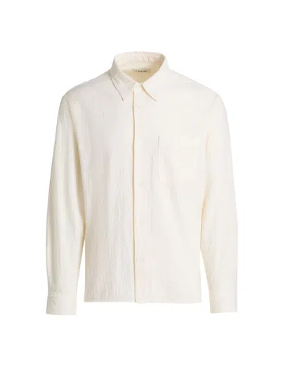 Frame Men's Textured Cotton Shirt In Neutral