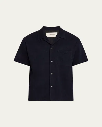Frame Men's Textured Terry Camp Shirt