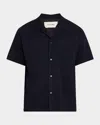 Frame Duo Fold Relaxed Short Sleeve Button-up Shirt In Dark Navy