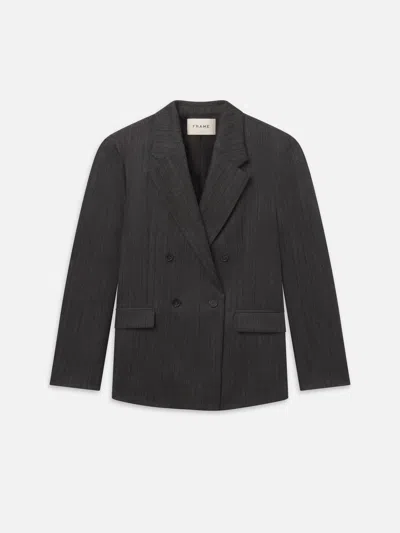 Frame Men's Tweed Double Breasted Blazer In Black
