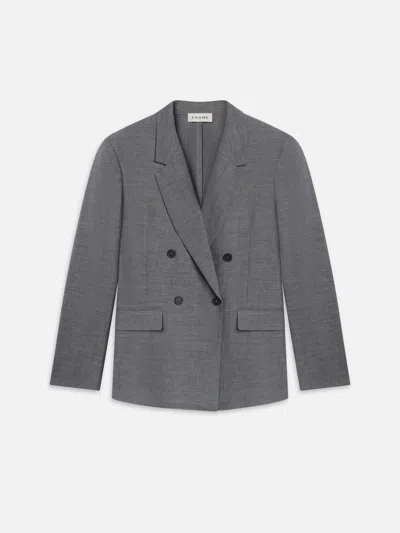 Frame Men's Unlined Double Breasted Blazer In Gray