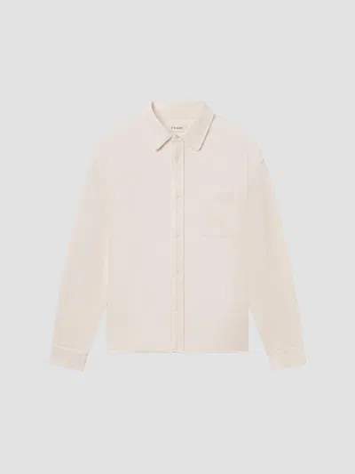 Frame Men's Waffle Textured Cotton Shirt In Neutral