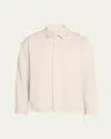 Frame Men's Long Sleeve Button Down Shirt In Off White