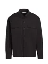Frame Double Pocket Overshirt In Black