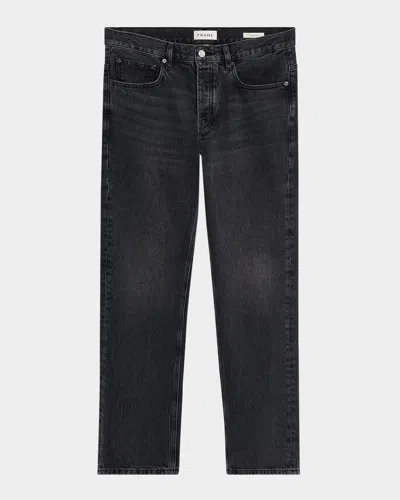 Frame Men's Washed Straight-leg Jeans In Brown