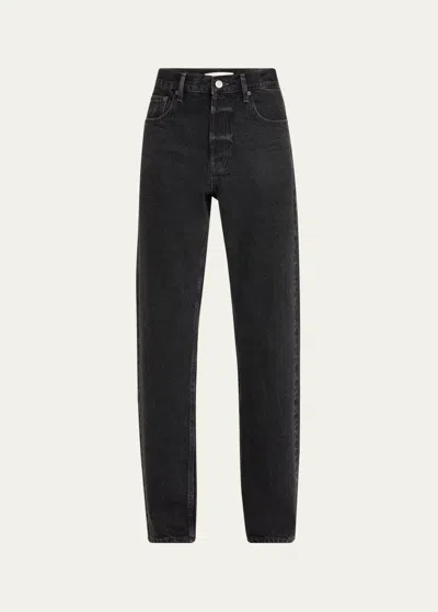 Frame Men's Washed Straight-leg Jeans In Meteorite
