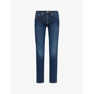 Frame Mens West View L'homme Slim-fit Stretch-denim Jeans In Blue