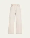Frame Men's White Denim Baggy Jeans In Bleach Out