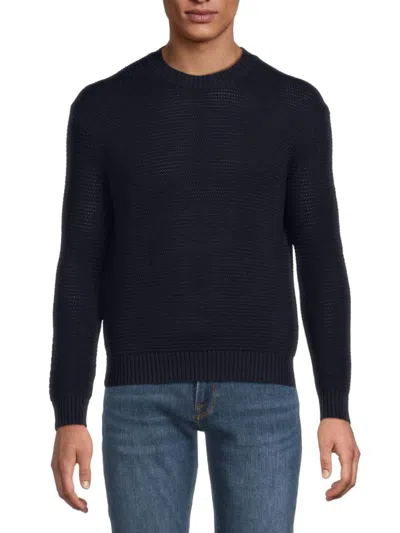 Frame Men's Wool Blend Crewneck Knit Sweater In Midnight Blue