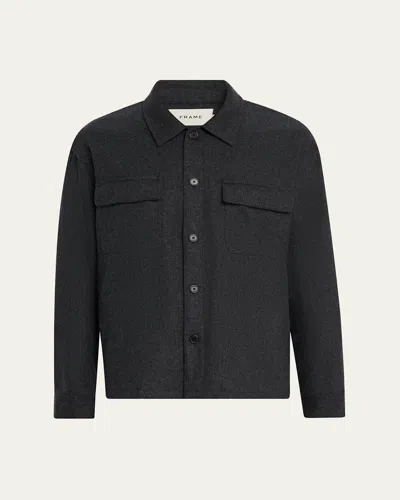 FRAME MEN'S WOOL-BLEND TWO-POCKET OVERSHIRT