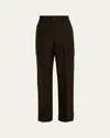 Frame Men's Wool Cargo Trousers In Dark Taupe