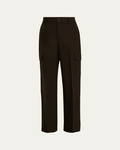 Frame Men's Wool Cargo Trousers In Dark Taupe