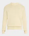 Frame Men's Wool-cashmere Crew Sweater In Light Yellow