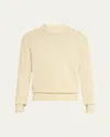 Frame Men's Wool-cashmere Crew Sweater In Light Yellow