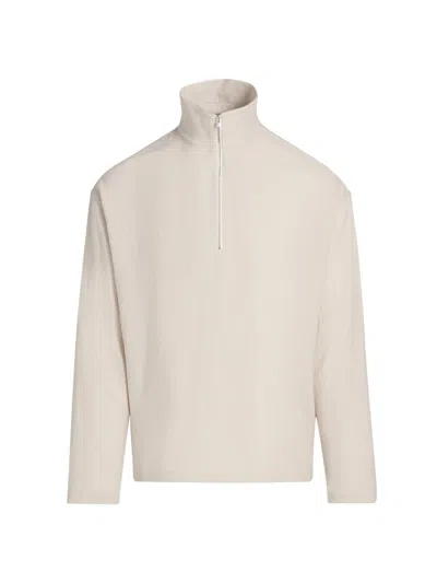 Frame Men's Wool Half-zip Overshirt Jacket In Neutral