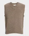 Frame Yak And Wool Sweater Vest In Brown