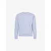 Frame Mens Ribbed Crewneck Cashmere Jumper Baby Blue