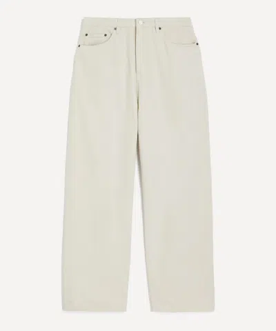 Frame Mens Baggy Jeans In Off White In Green