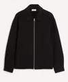 Frame Classic Collar Zip-front Casual Jacket In Black