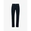 Frame Mens Mid-rise Straight-leg Cotton-corduroy Trousers Dark Navy In Black