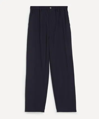 Frame Mens Dark Navy Wool Easy Trousers In Blue