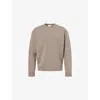 Frame Mens Dark Taupe Regular-fit Crewneck Wool Jumper Xl In Brown