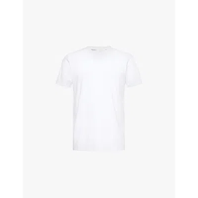 FRAME MENS FRAME CREWNECK RIBBED-TRIM REGULAR-FIT COTTON-JERSEY T-SHIRT
