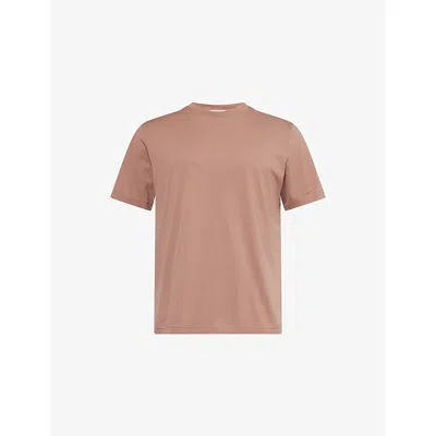 Frame Mens Mauve Piqué Polo-collar Cotton T-shirt