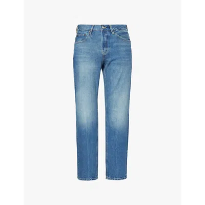 Frame Mens Dreamy Blue The Straight Regular-fit Stretch-denim Jeans