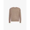 Frame Mens Soft Mocha V-neck Cashmere And Silk Jumper In Brown