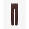 Frame Mens Garage Dark Brown L'homme Tapered-leg Mid-rise Stretch-denim Jeans
