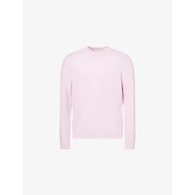 Frame Mens Light Pink Crew-neck Relaxed-fit Cashmere Jumper