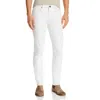 Frame Mens Mid Rise Knit Straight Leg Jeans In White
