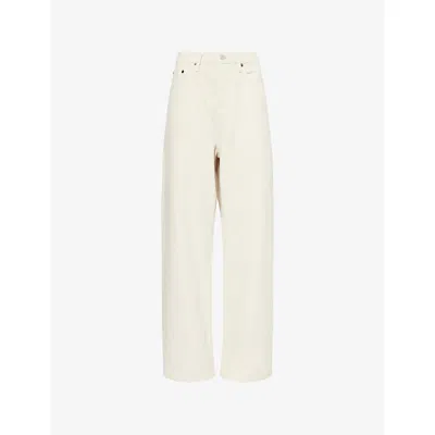 Frame Mens Off White Baggy High-rise Denim Jeans In Multi