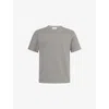 Frame Mens Crewneck Brand-embroidered Regular-fit Cotton-jersey T-shirt Storm Grey In Gray