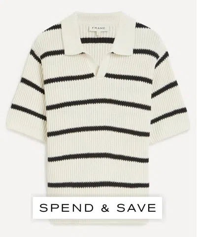 Frame Mens Striped Polo Jumper