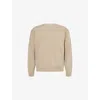 Frame Mens Ribbed Crewneck Cashmere Jumper Summer Beige