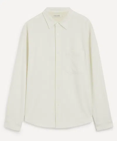 Frame Mens Textured Long-sleeve Shirt In White